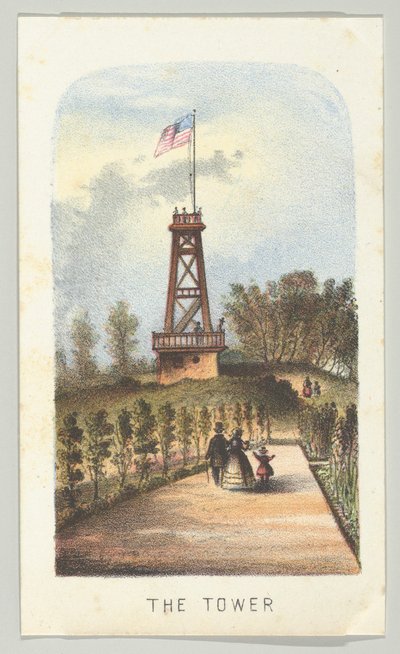 The Tower, from the series, Views in Central Park, New York, Part 2, 1864 by Louis Prang