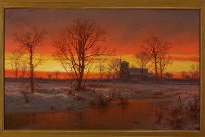 Sunset, Winter 1862 by Louis Rémy Mignot