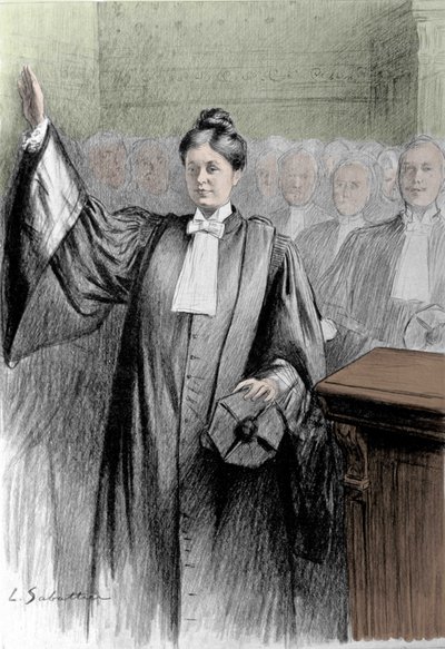 Jeanne Chauvin (1862-1926) was sworn in on December 7 by Louis Remy Sabattier