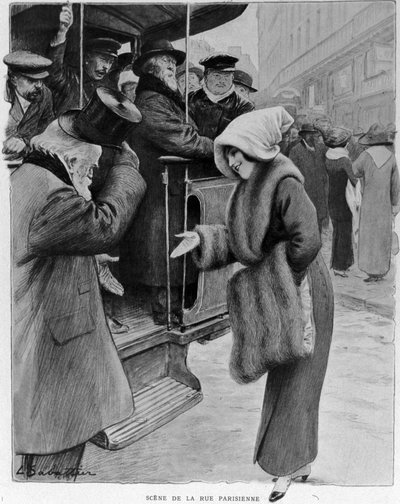 Politeness: Scene of the Parisian Street - Gallantry of Yesteryear in Today