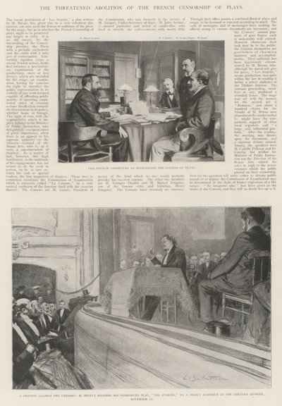 The Threatened Abolition of the French Censorship of Plays by Louis Remy Sabattier