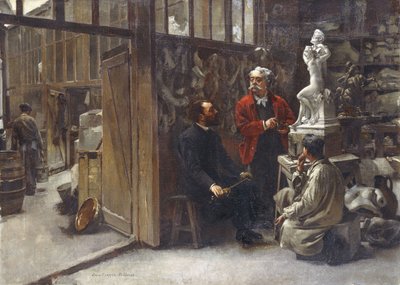 The Studio of the Sculptor Albert-Ernest Carrier-Belleuse by Louis Robert Carrier Belleuse