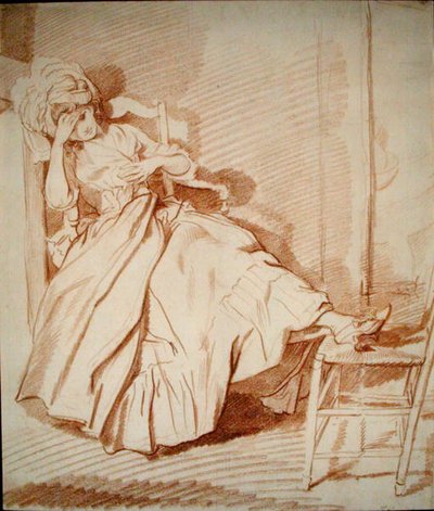 Study of a Sleeping Girl by Louis Rolland Trinquesse
