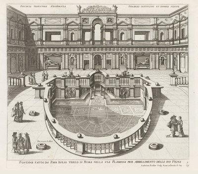 Nymphaeum in the Villa Giulia in Rome by Louis Rouhier