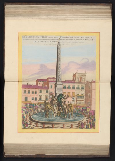 Fountain of the Four Rivers in Rome by Louis Rouhier