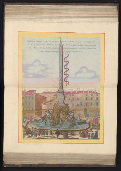 Fountain of the Four Rivers in Rome by Louis Rouhier