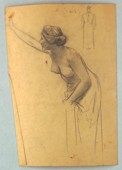 Study of Nude Figure by Louis Schaettle