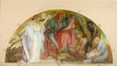Wealth of the Soil (Study for Lunette, Old Senate Office Building) by Louis Schaettle