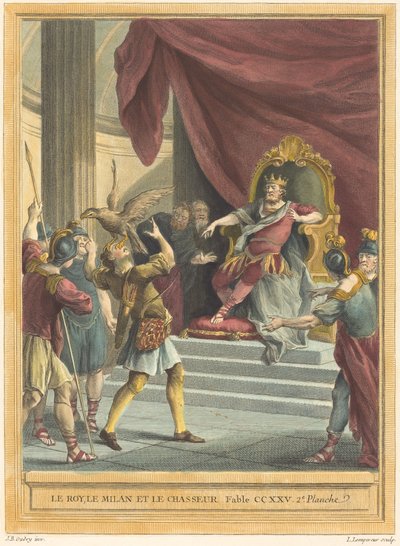 The King, the Kite, and the Hunter by Louis Simon Lempereur after Jean Baptiste Oudry