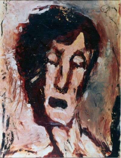 Face from the Front with Closed Eyes by Louis Soutter