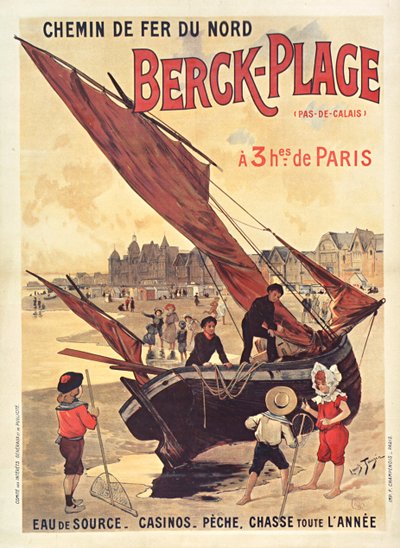 Chemins de fer du Nord. Berck-Plage by Louis Tauzin