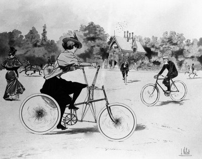 Les Vélocipédistes - by Louis Vallet, Bibl. des Arts Deco by Louis Vallet
