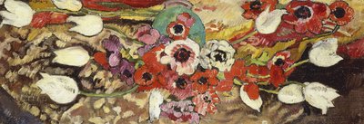 Anemones and White Tulips by Louis Valtat