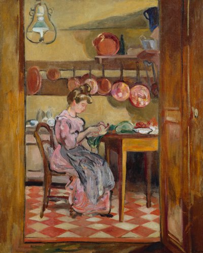 Madame Valtat in the Kitchen by Louis Valtat