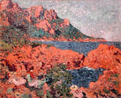 Red Cliffs and People by Louis Valtat