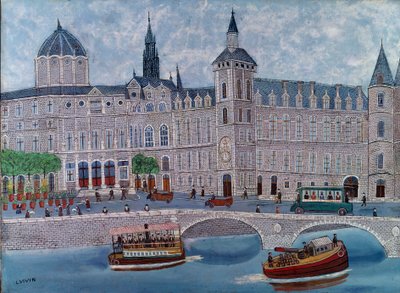 View of the Palace of Justice in Paris by Louis Vivin