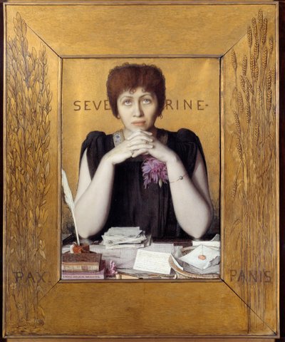 Portrait of Caroline Remy Called Severine, French Journalist by Louis Welden Hawkins