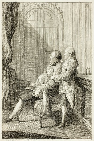 The Duc d’Orléans, and His Son by Louis de Carmontelle