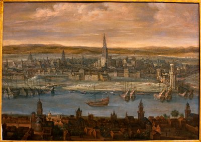 View of Seville - Painting attributed to Louis de Caulery, beginning 17th century - Museum of Fine Arts of Seville, Spain by Louis de Caulery