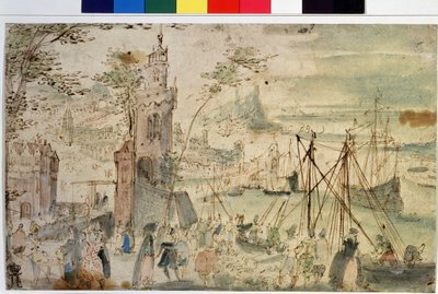 View of a Port by Louis de Caulery