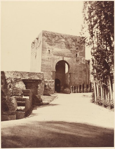Granada, Alhambra, Entrance Gate of the Fortress by Louis de Clercq