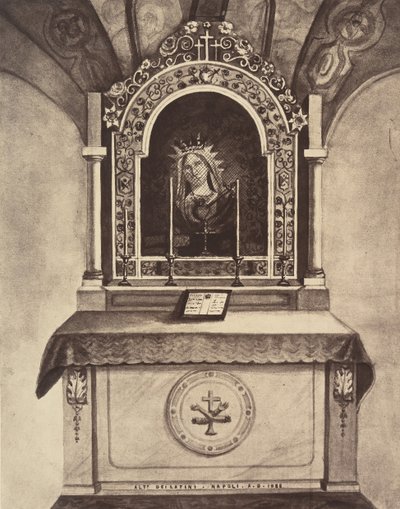 XIIIth Station. Jesus is handed over to his mother. This altar is built, 1860 or later by Louis de Clercq