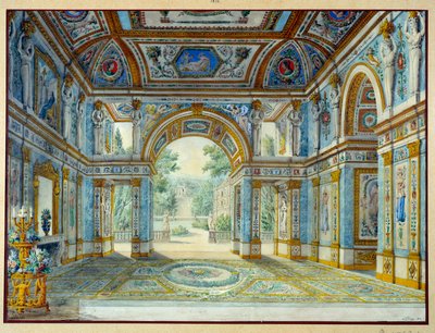 Portico of a Palace Opening onto a Park by Louis de Saint Ange Desmaisons