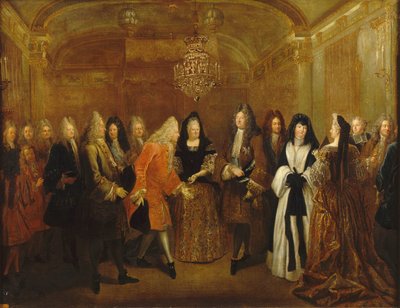 Louis XIV receives Prince August, ca. 1714 by Louis de Silvestre