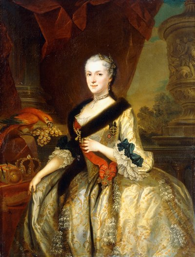 Portrait of Maria Josepha, Queen of Poland, Standing Three-quarter Length by Louis de Silvestre