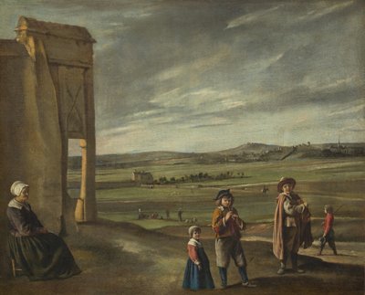 Landscape with Peasants by Louis le Nain