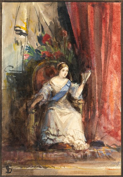 Queen Victoria at Court, 1838 by Louisa Anne Waterford
