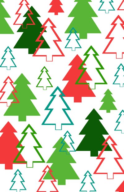Overlaid Christmas Trees by Louisa Hereford