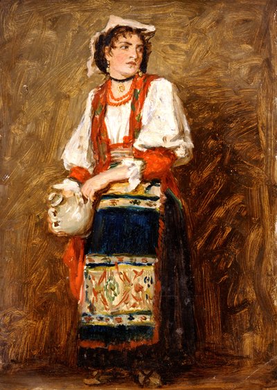 Study of an Italian Savoy Peasant Girl, 1874-1880 by Louisa Starr