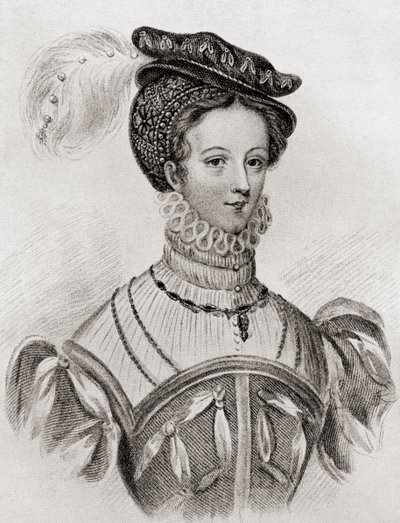 Mary, Queen of Scots, Aged 16, from The Girl Through the Ages, Published 1933 by Louisa Stuart Costello