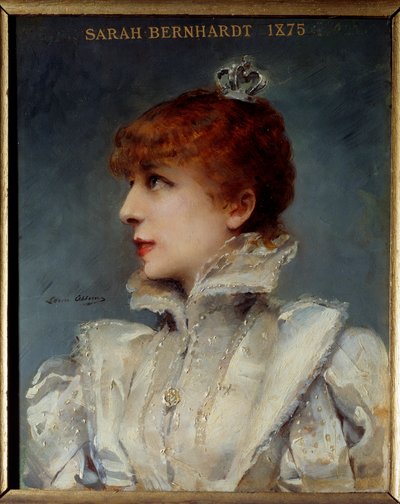 Portrait of Henriette Rosine Bernard dit Sarah Bernhardt, Societary of the Comedie Francaise by Louise Abbéma
