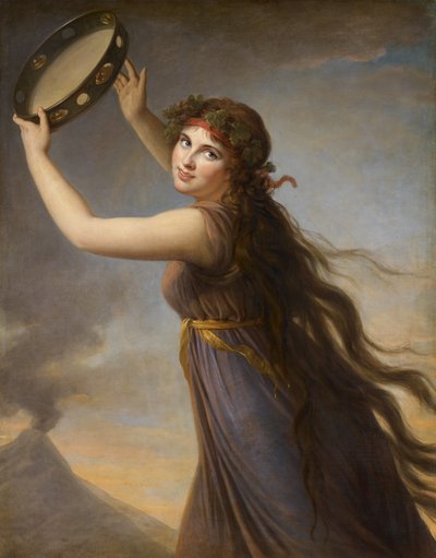 Portrait of Emma, Lady Hamilton as a Bacchante by Elisabeth Louise Vigee Lebrun