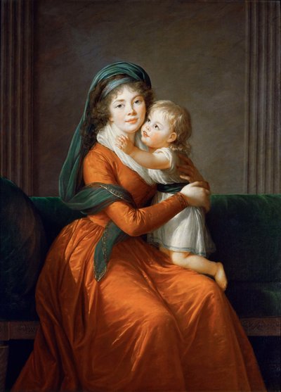 Portrait of Princess Alexandra Golitsyna with her son Pyotr by Elisabeth Louise Vigee Lebrun