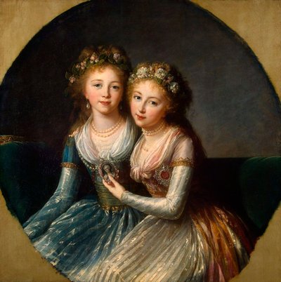 Portrait of the Daughters of Emperor Paul I, 1796 by Elisabeth Louise Vigee Lebrun