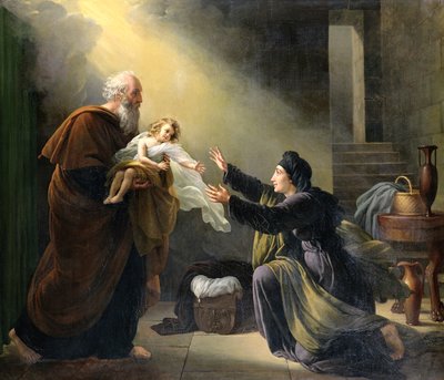 Elijah Resuscitating the Son of the Widow of Sarepta by Louise Marie Jeanne Hersent