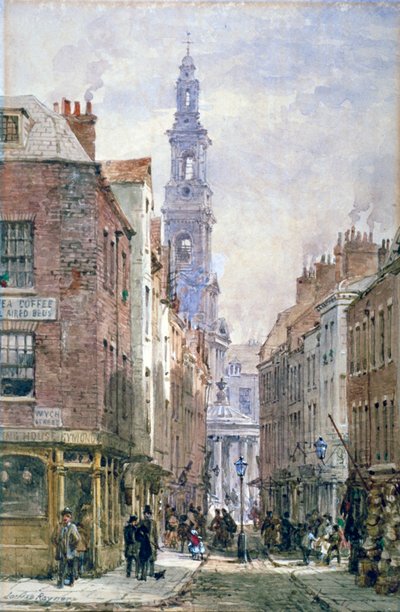 View of Drury Court from Wych Street, Westminster, London, c1875 by Louise Rayner