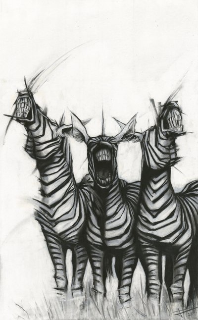 Screaming Zebra Monsters by Lourens Joubert