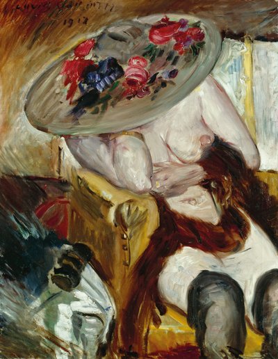 Italian Woman in Yellow Chair by Lovis Corinth