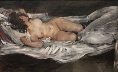 Reclining Female Nude by Lovis (1858 1925) Corinth
