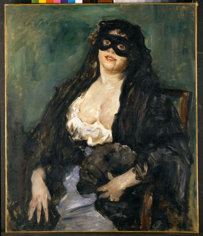 The Black Mask by Lovis  Corinth
