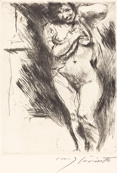 Woman Undressing by Lovis Corinth