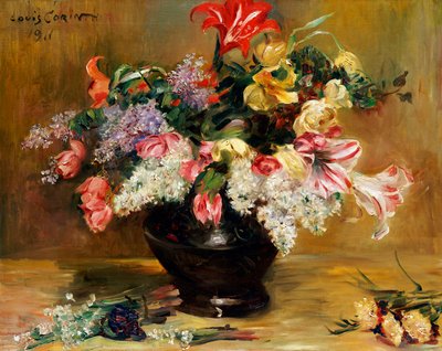 Amaryllis, Lilac and Tulips, 1911 by Lovis Corinth