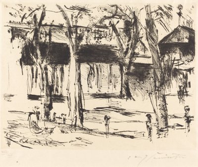 Bahnhof Tiergarten Court with Trees by Lovis Corinth