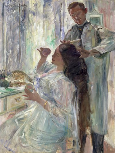 Charlotte Corinth at Her Dressing Table by Lovis Corinth