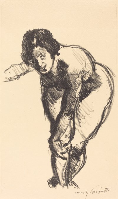 Nude Bending Forward by Lovis Corinth
