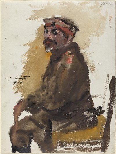 Hermann Struck in Uniform by Lovis Corinth